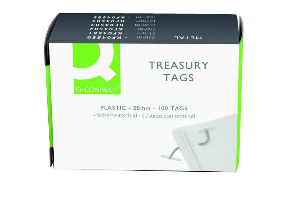 Plastic Ended Treasury Tags 