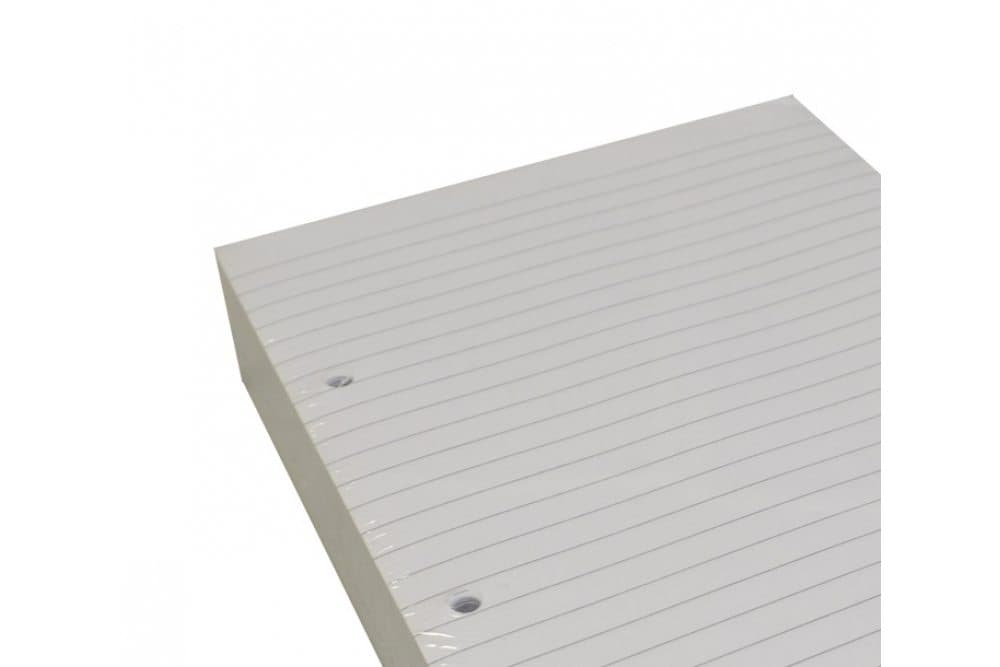 SUMMIT A4 Loose Leaf Ream Paper, 8mm Ruled with Margin, Header & Footer, 2  Punched Holes, 500 Sheets / 1000 Pages,White