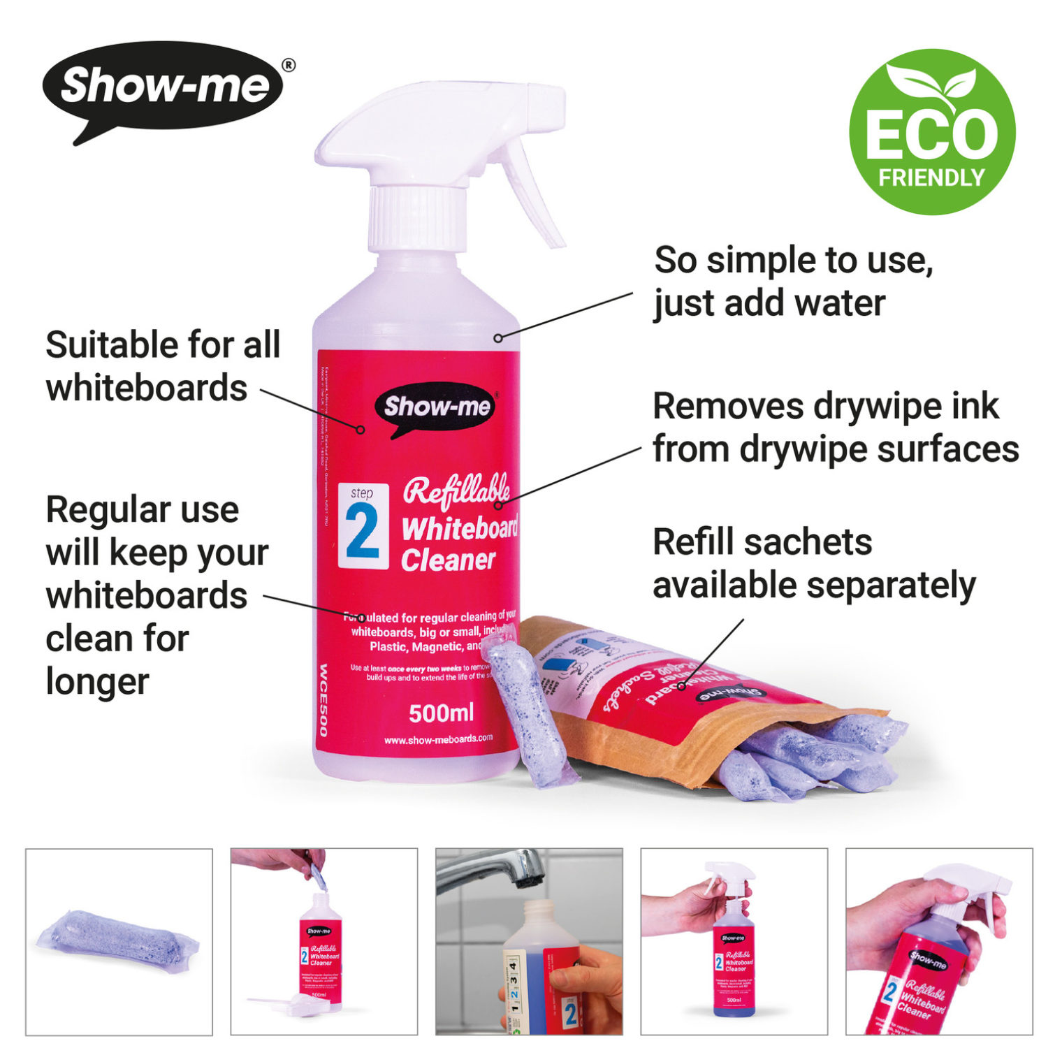 Show-me Whiteboard Cleaner Info