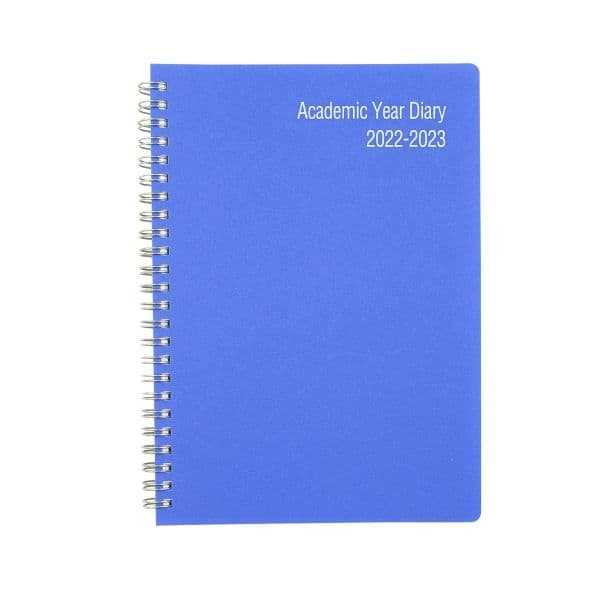 Academic Diary Wiro Bound A5 Wk/Vw 18 Months Pearl Blue