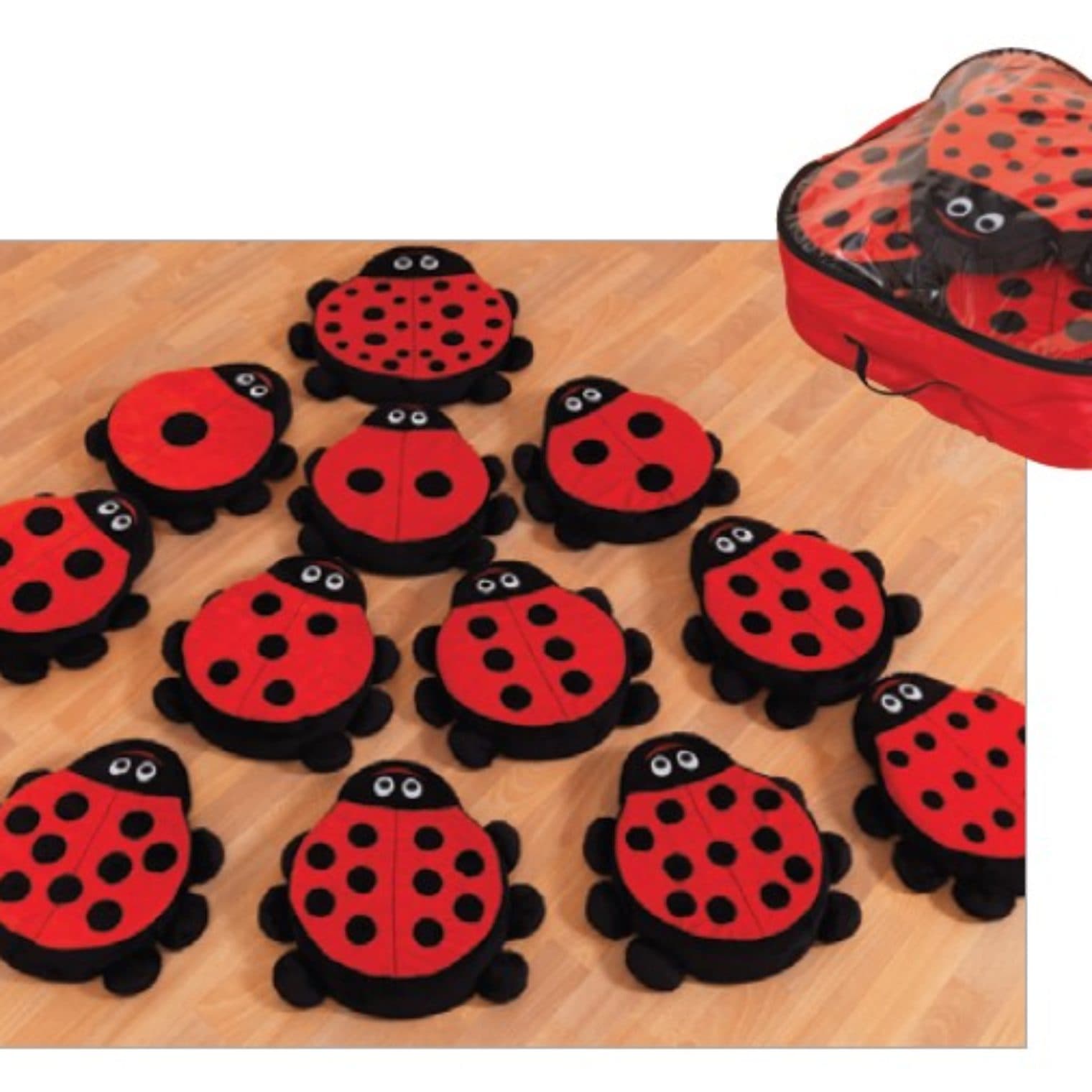 Ladybird counting cushions