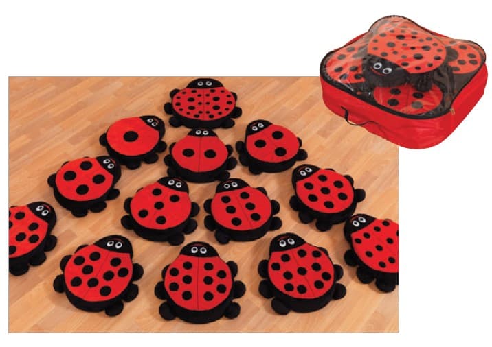 Ladybird counting cushions