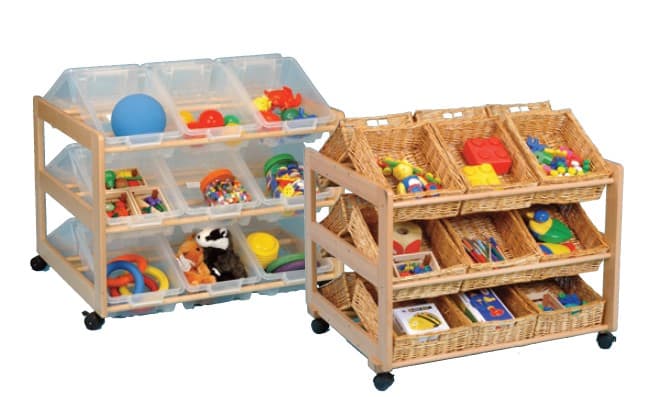 Double-sided tidy trolley