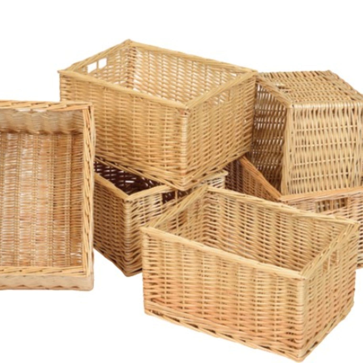Deep wicker baskets